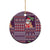 Hawaii Mele Kalikimaka Ceramic Ornament Aloha and Christmas Elements Patchwork Pink Style LT03 - Polynesian Pride