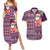 Hawaii Mele Kalikimaka Couples Matching Summer Maxi Dress and Hawaiian Shirt Aloha and Christmas Elements Patchwork Pink Style LT03 Pink - Polynesian Pride