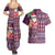 Hawaii Mele Kalikimaka Couples Matching Summer Maxi Dress and Hawaiian Shirt Aloha and Christmas Elements Patchwork Pink Style LT03 - Polynesian Pride