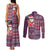 Hawaii Mele Kalikimaka Couples Matching Tank Maxi Dress and Long Sleeve Button Shirt Aloha and Christmas Elements Patchwork Pink Style LT03 - Polynesian Pride