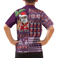 Hawaii Mele Kalikimaka Kid Hawaiian Shirt Aloha and Christmas Elements Patchwork Pink Style LT03 - Polynesian Pride