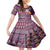 Hawaii Mele Kalikimaka Kid Short Sleeve Dress Aloha and Christmas Elements Patchwork Pink Style LT03 KID Pink - Polynesian Pride
