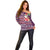 Hawaii Mele Kalikimaka Off Shoulder Sweater Aloha and Christmas Elements Patchwork Pink Style LT03 - Polynesian Pride