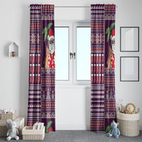 Hawaii Mele Kalikimaka Window Curtain Aloha and Christmas Elements Patchwork Pink Style LT03 - Polynesian Pride