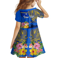 Personalised Nauru Independence Day Family Matching Tank Maxi Dress and Hawaiian Shirt Nauruan Tribal Flag Style LT03 - Polynesian Pride