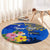 Personalised Nauru Independence Day Round Carpet Nauruan Tribal Flag Style LT03 - Polynesian Pride