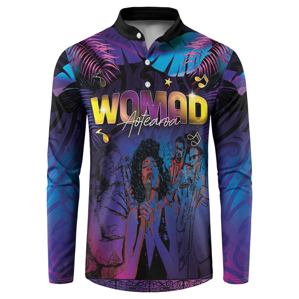 Aotearoa Arts Festival 2025 Button Sweatshirt Maori Music Art Dance - Rhythmic Vibes LT03 Black - Polynesian Pride