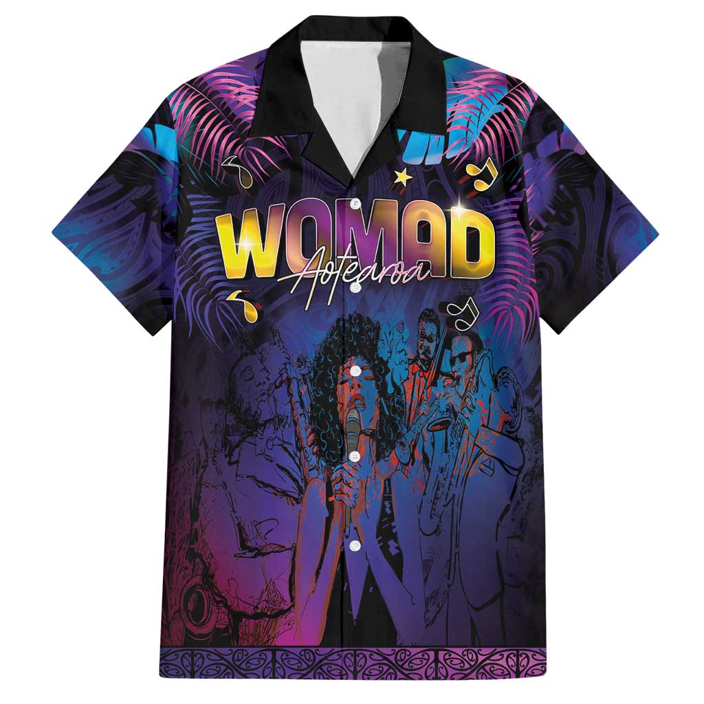 Aotearoa Arts Festival 2025 Family Matching Long Sleeve Bodycon Dress and Hawaiian Shirt Maori Music Art Dance - Rhythmic Vibes LT03 Dad's Shirt - Short Sleeve Black - Polynesian Pride