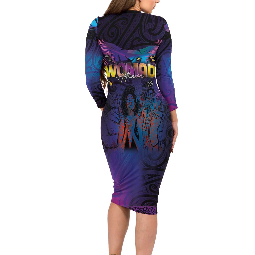 Aotearoa Arts Festival 2025 Family Matching Long Sleeve Bodycon Dress and Hawaiian Shirt Maori Music Art Dance - Rhythmic Vibes LT03 - Polynesian Pride
