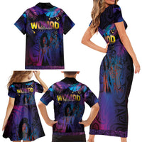 Aotearoa Arts Festival 2025 Family Matching Short Sleeve Bodycon Dress and Hawaiian Shirt Maori Music Art Dance - Rhythmic Vibes LT03 - Polynesian Pride