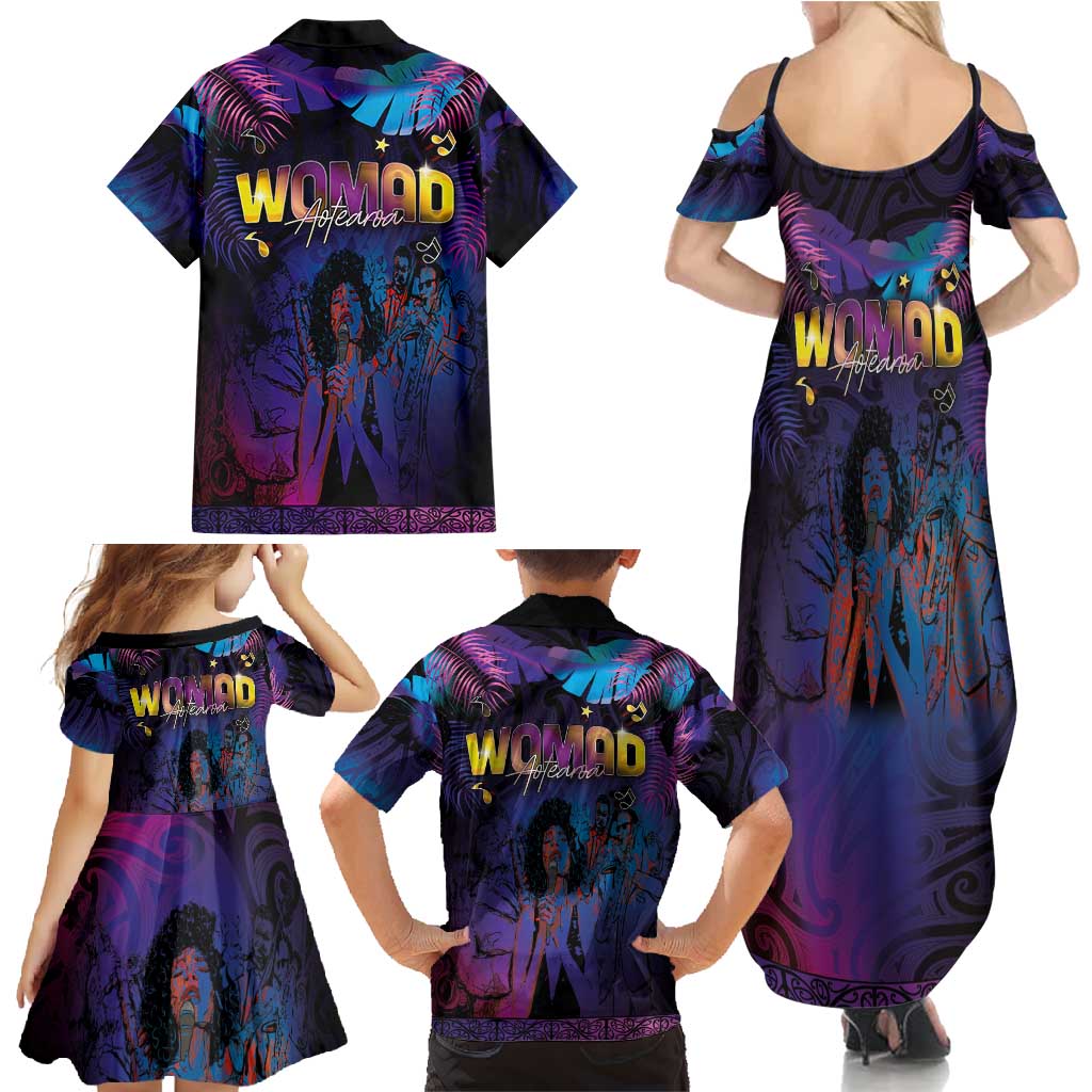 Aotearoa Arts Festival 2025 Family Matching Summer Maxi Dress and Hawaiian Shirt Maori Music Art Dance - Rhythmic Vibes LT03 - Polynesian Pride