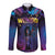 Aotearoa Arts Festival 2025 Long Sleeve Button Shirt Maori Music Art Dance - Rhythmic Vibes
