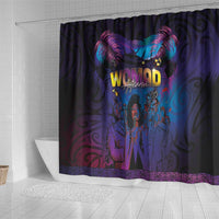Aotearoa Arts Festival 2025 Shower Curtain Maori Music Art Dance - Rhythmic Vibes LT03 - Polynesian Pride