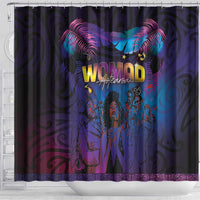 Aotearoa Arts Festival 2025 Shower Curtain Maori Music Art Dance - Rhythmic Vibes LT03 - Polynesian Pride