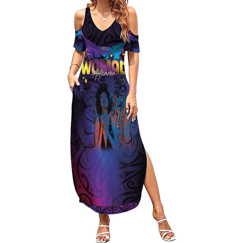 Aotearoa Arts Festival 2025 Summer Maxi Dress Maori Music Art Dance - Rhythmic Vibes LT03 Women Black - Polynesian Pride