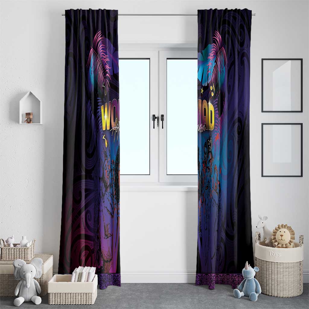 Aotearoa Arts Festival 2025 Window Curtain Maori Music Art Dance - Rhythmic Vibes