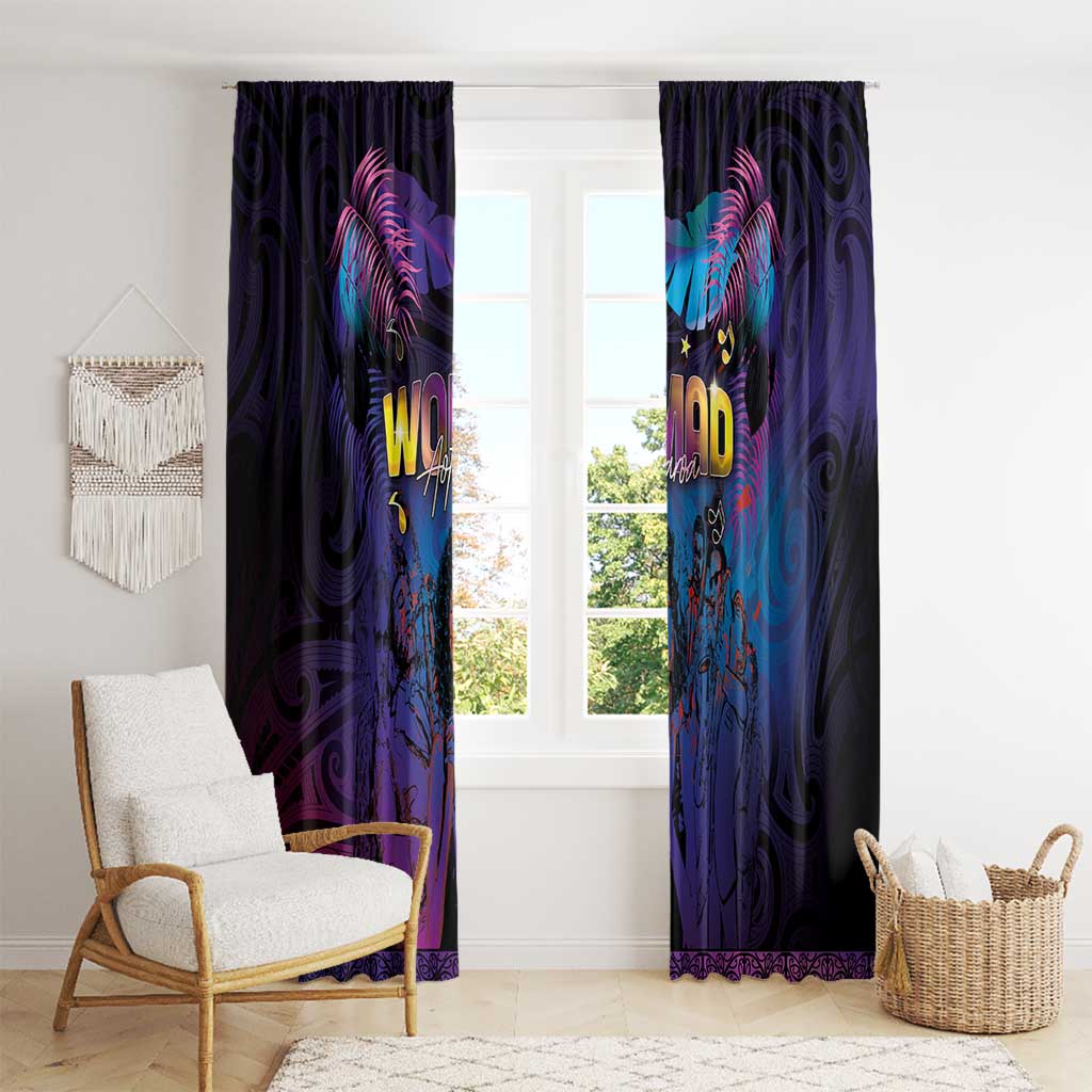Aotearoa Arts Festival 2025 Window Curtain Maori Music Art Dance - Rhythmic Vibes