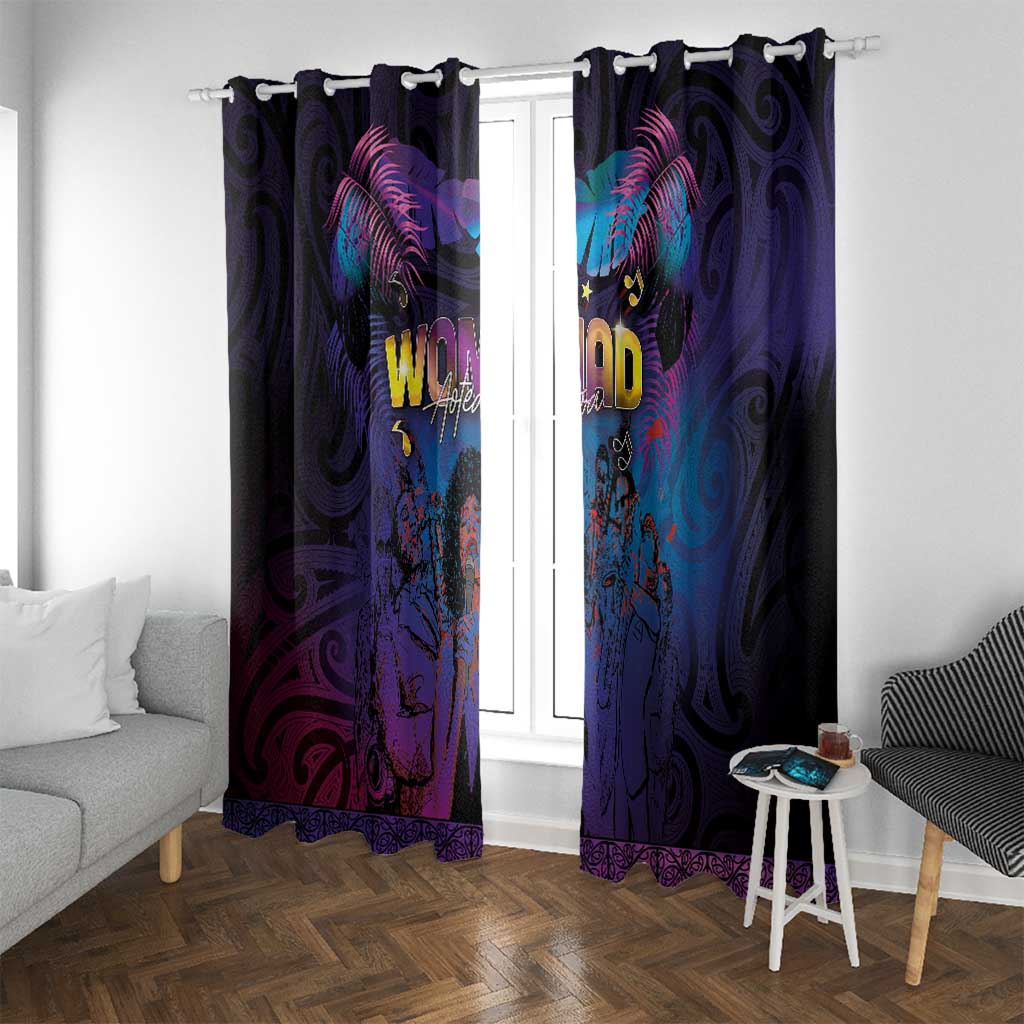 Aotearoa Arts Festival 2025 Window Curtain Maori Music Art Dance - Rhythmic Vibes
