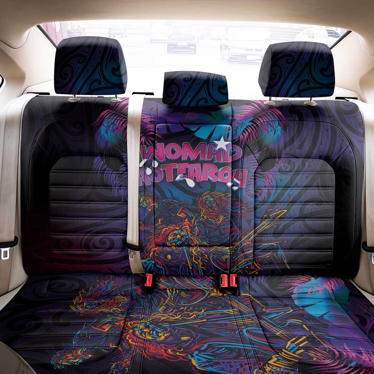 Aotearoa Arts Festival 2025 Back Car Seat Cover Maori Performing Art and Music - Rhythmic Vibes