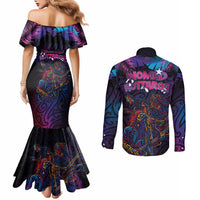 Aotearoa Arts Festival 2025 Couples Matching Mermaid Dress and Long Sleeve Button Shirt Maori Performing Art and Music - Rhythmic Vibes LT03 - Polynesian Pride