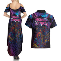 Aotearoa Arts Festival 2025 Couples Matching Summer Maxi Dress and Hawaiian Shirt Maori Performing Art and Music - Rhythmic Vibes LT03 - Polynesian Pride