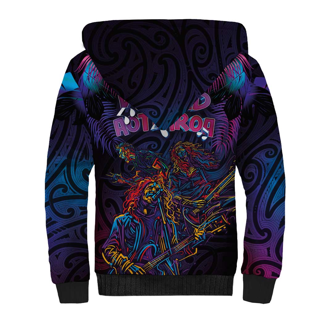Aotearoa Arts Festival 2025 Sherpa Hoodie Maori Performing Art and Music - Rhythmic Vibes LT03 - Polynesian Pride