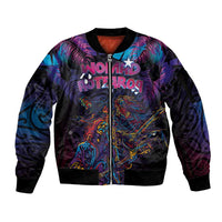 Aotearoa Arts Festival 2025 Sleeve Zip Bomber Jacket Maori Performing Art and Music - Rhythmic Vibes