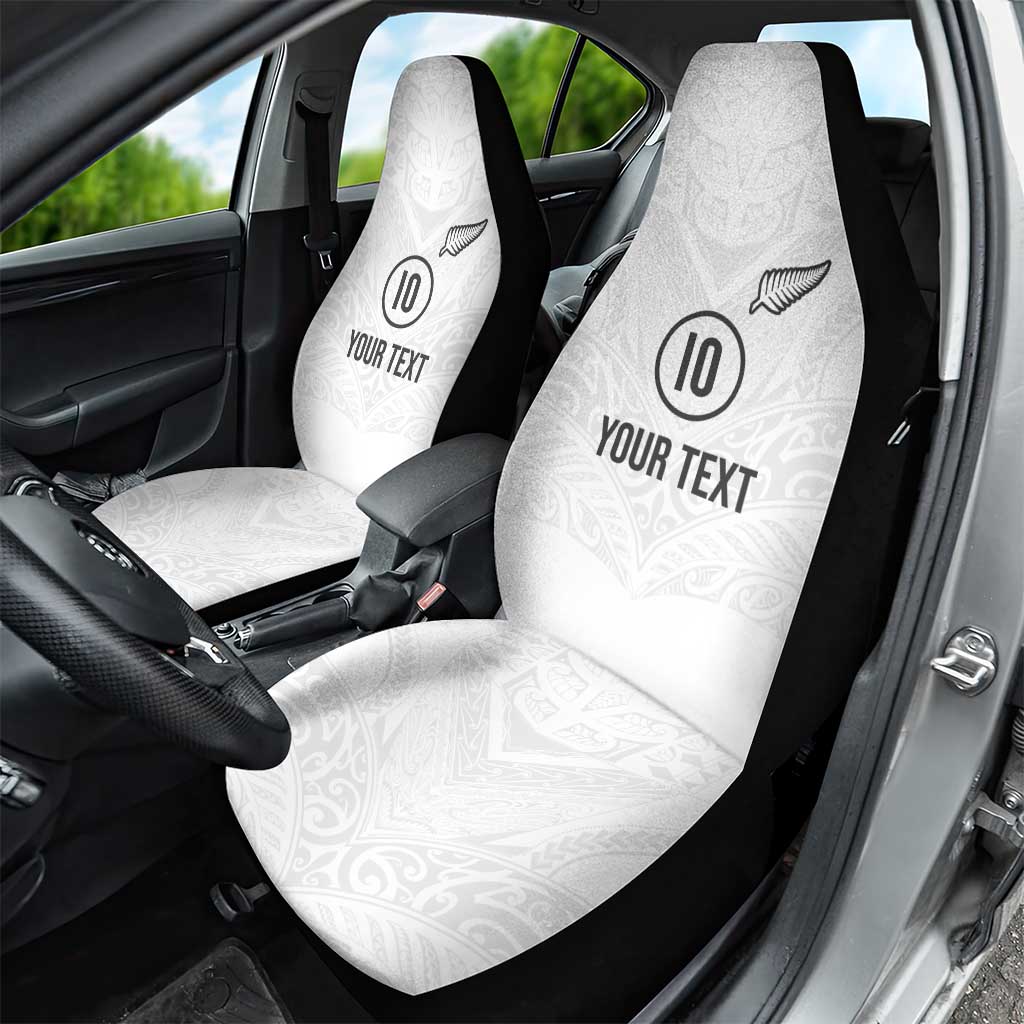 Custom New Zealand Football Car Seat Cover The Whites-Sporty T90 Style LT03 - Polynesian Pride