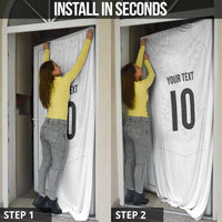 Custom New Zealand Football Door Cover The Whites-Sporty T90 Style LT03 - Polynesian Pride