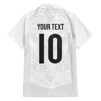 Custom New Zealand Football Family Matching Long Sleeve Bodycon Dress and Hawaiian Shirt The Whites-Sporty T90 Style LT03 - Polynesian Pride