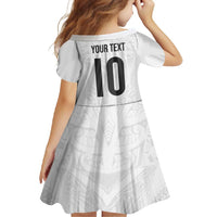 Custom New Zealand Football Family Matching Tank Maxi Dress and Hawaiian Shirt The Whites-Sporty T90 Style LT03 - Polynesian Pride