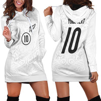 Custom New Zealand Football Hoodie Dress The Whites-Sporty T90 Style LT03 - Polynesian Pride