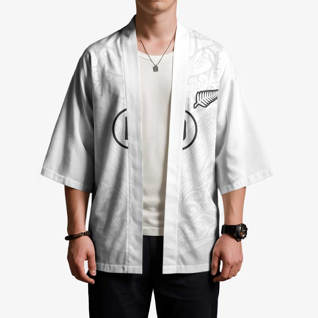 Custom New Zealand Football Kimono The Whites-Sporty T90 Style - Polynesian Pride