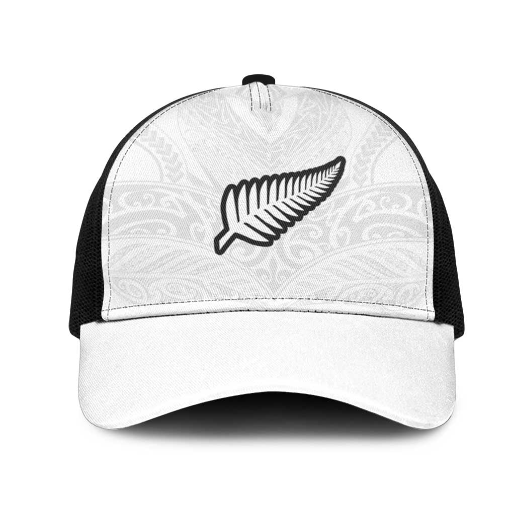 New Zealand Football Mesh Trucker Cap The Whites-Sporty T90 Style - Polynesian Pride