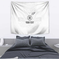 Custom New Zealand Football Tapestry The Whites-Sporty T90 Style - Polynesian Pride