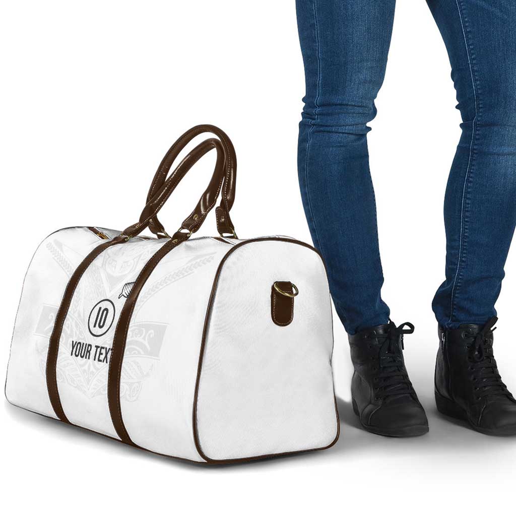 Custom New Zealand Football Travel Bag The Whites-Sporty T90 Style LT03 - Polynesian Pride