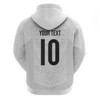 Custom New Zealand Football Zip Hoodie The Whites-Sporty T90 Style LT03 - Polynesian Pride