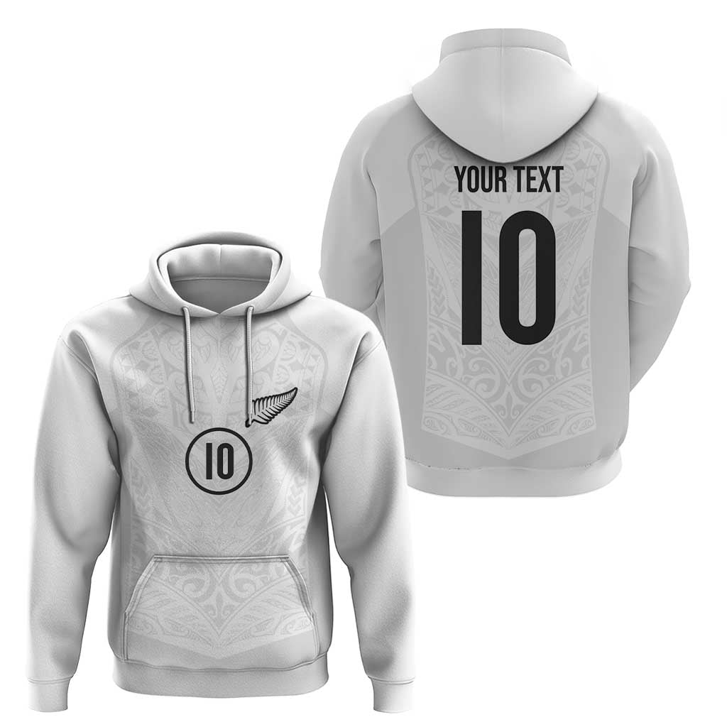 Custom New Zealand Football Zip Hoodie The Whites-Sporty T90 Style LT03 - Polynesian Pride