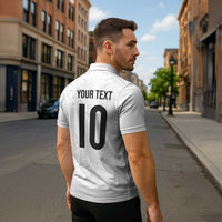 Custom New Zealand Football Zipper Polo Shirt The Whites-Sporty T90 Style LT03 - Polynesian Pride