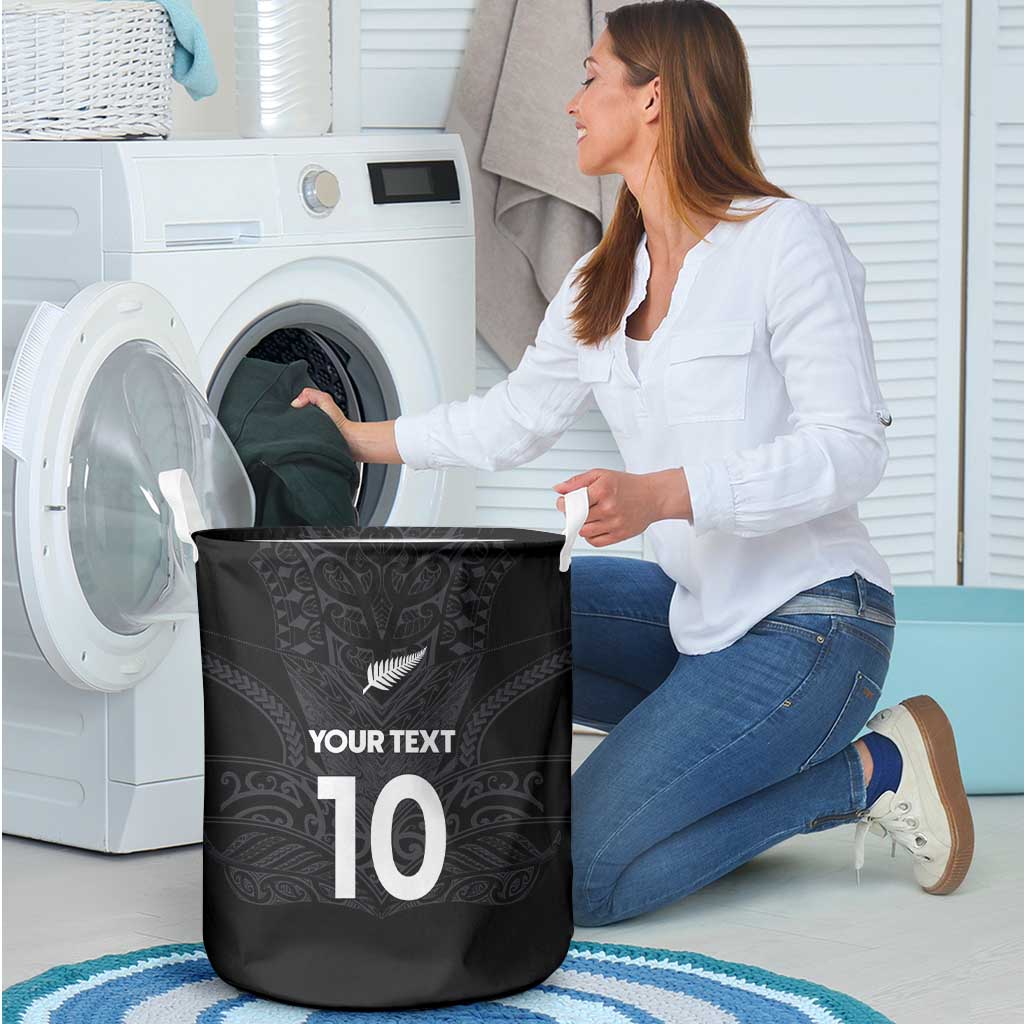 Custom Aotearoa Rugby Laundry Basket The Blacks-Sporty T90 Style - Polynesian Pride