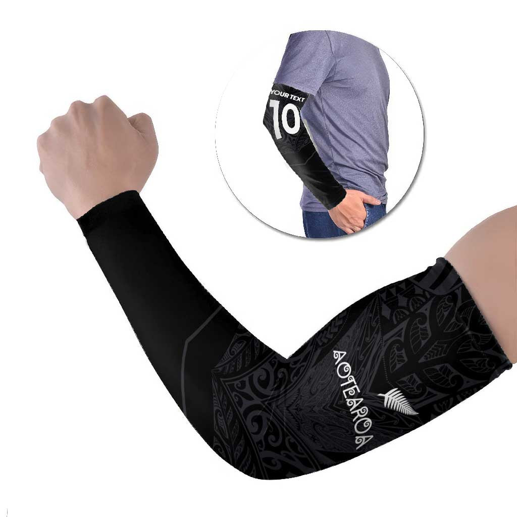 Custom Aotearoa Rugby Arm Sleeves The Blacks-Sporty T90 Style - Polynesian Pride