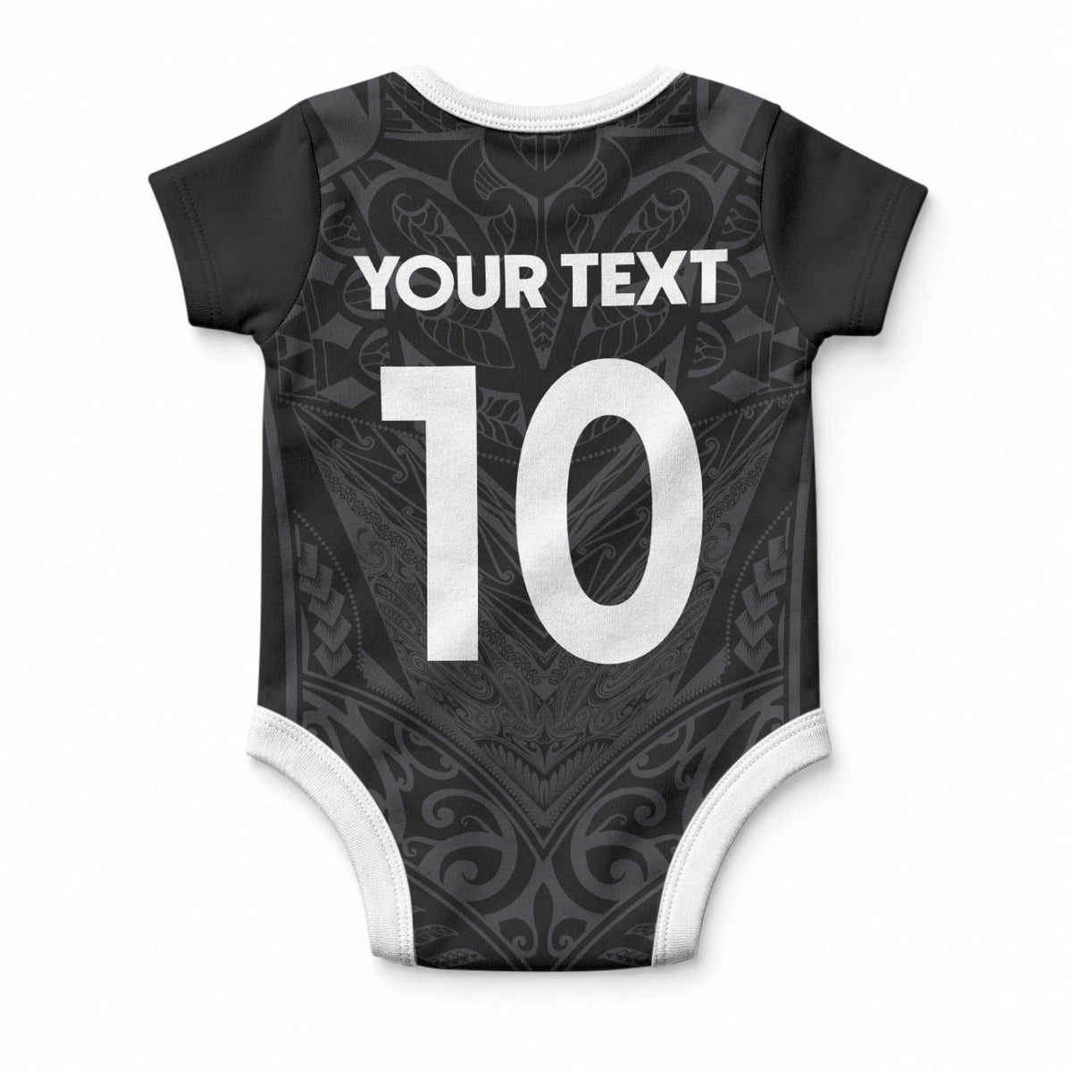 Custom Aotearoa Rugby Baby Onesie The Blacks-Sporty T90 Style LT03 - Polynesian Pride
