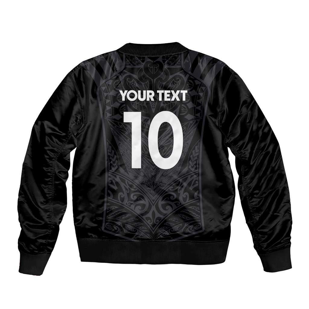 Custom Aotearoa Rugby Bomber Jacket The Blacks-Sporty T90 Style LT03 - Polynesian Pride