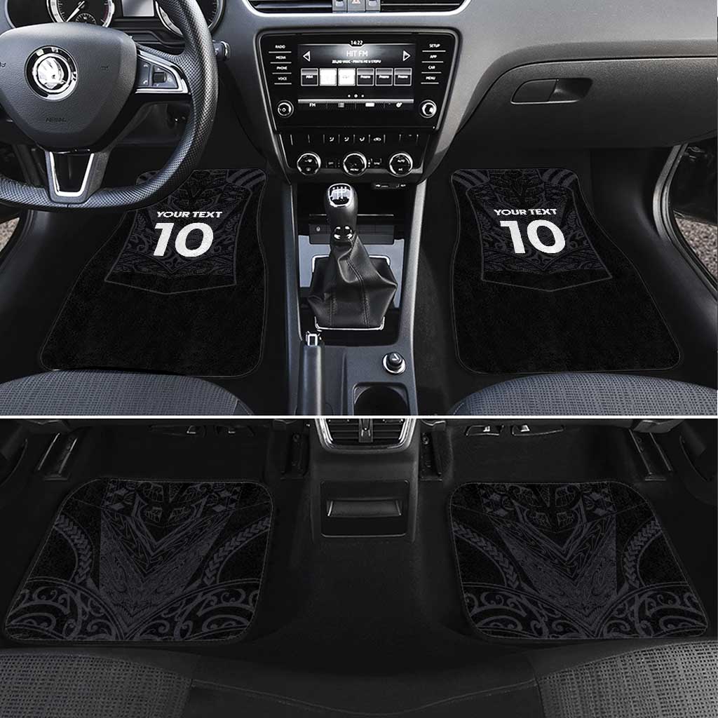 Custom Aotearoa Rugby Car Mats The Blacks-Sporty T90 Style LT03 Set 4pcs Black - Polynesian Pride