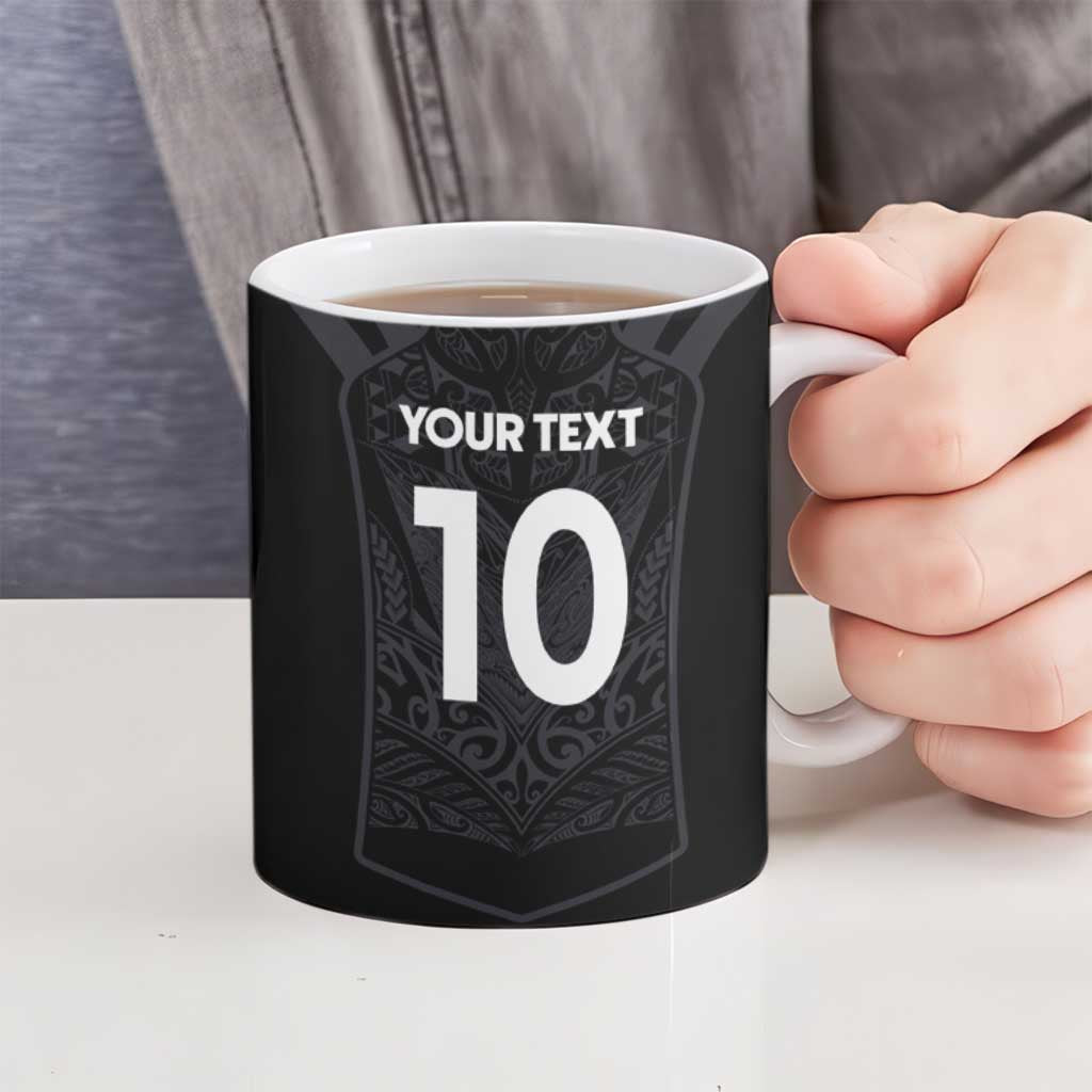 Custom Aotearoa Rugby Ceramic Mug The Blacks-Sporty T90 Style - Polynesian Pride