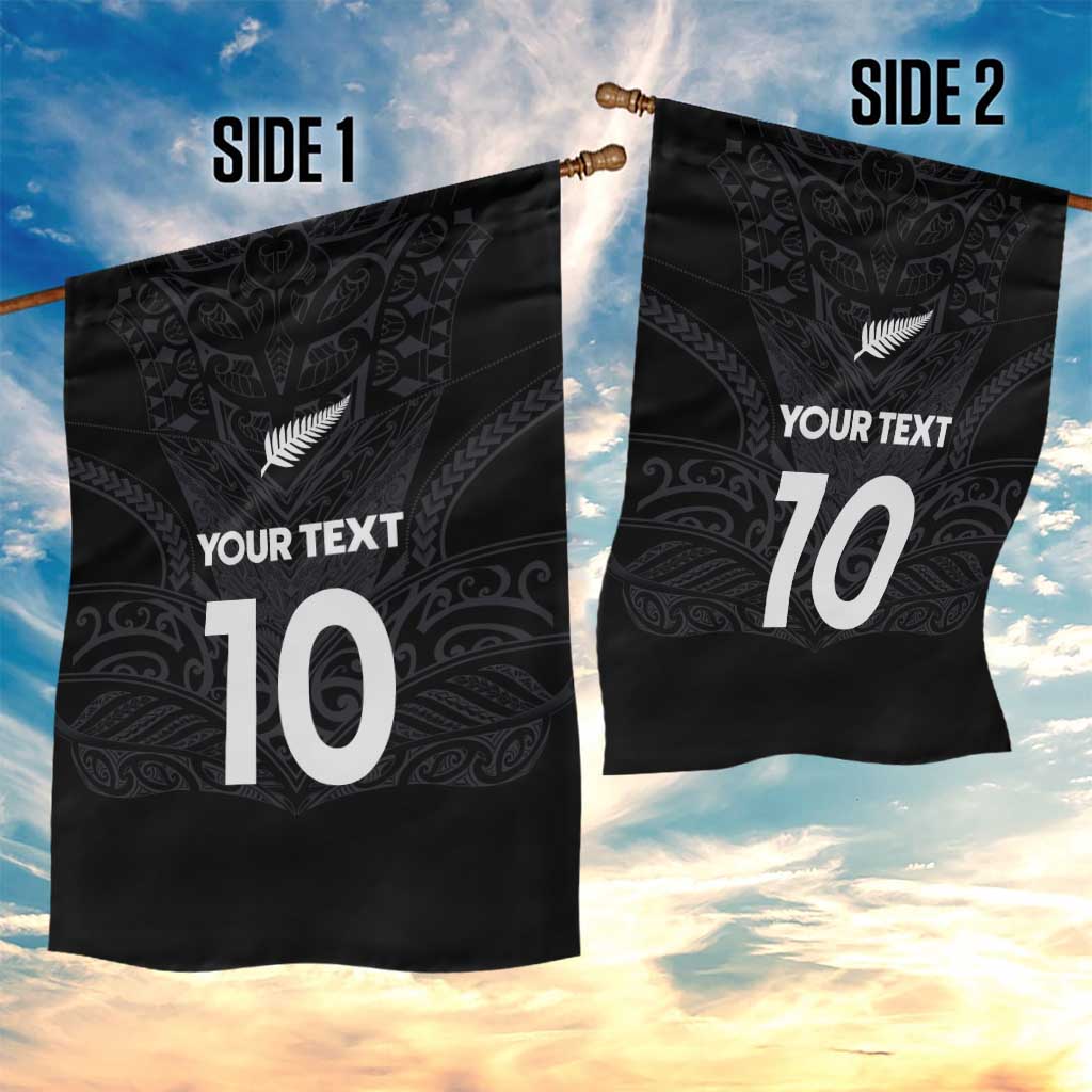 Custom Aotearoa Rugby Garden Flag The Blacks-Sporty T90 Style - Polynesian Pride