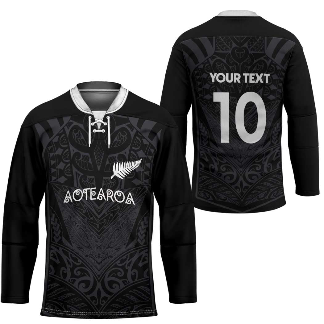 Custom Aotearoa Rugby Hockey Jersey The Blacks-Sporty T90 Style - Polynesian Pride