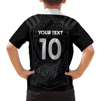 Custom Aotearoa Rugby Kid Hawaiian Shirt The Blacks-Sporty T90 Style - Polynesian Pride