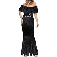 Custom Aotearoa Rugby Mermaid Dress The Blacks-Sporty T90 Style - Polynesian Pride