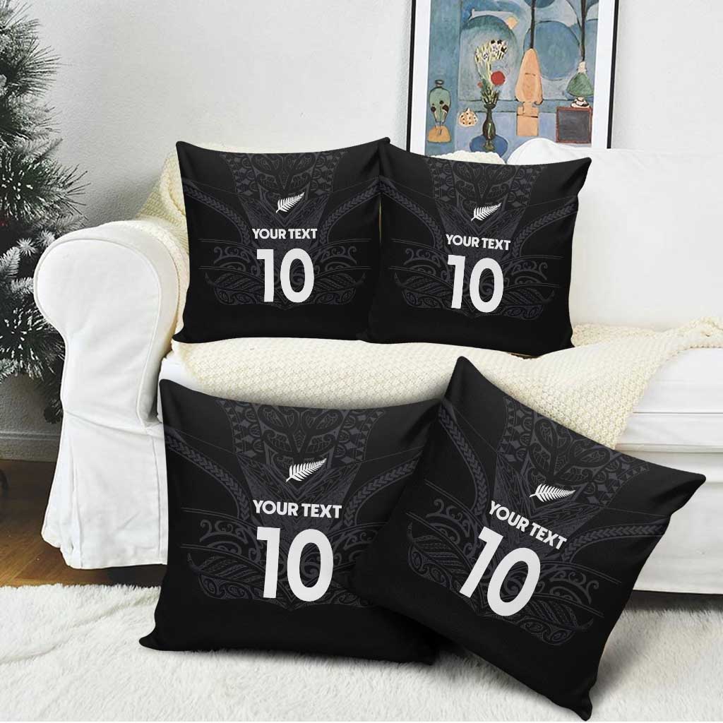Custom Aotearoa Rugby Pillow Cover The Blacks-Sporty T90 Style - Polynesian Pride
